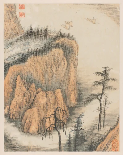 Reminiscences of Qinhuai River by Shitao, painting, 1642-1707