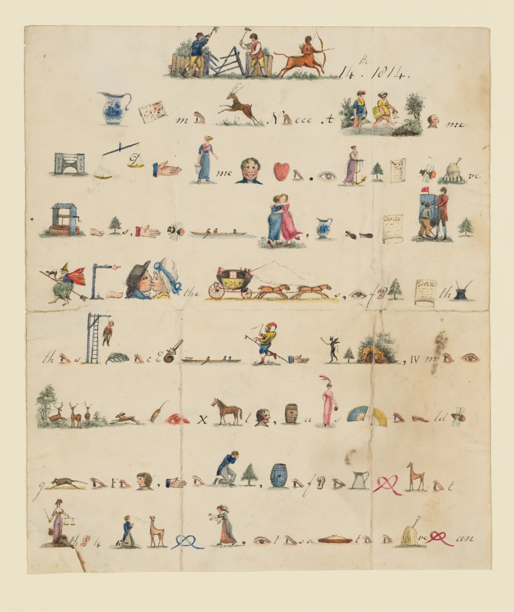 Rebus Valentine Letter by anonymous, other, 1809-1819