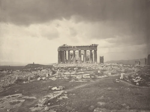 General View of the Summit of the Acropolis, from the Extreme Point, Showing the Erechtheum at The Right. by William James Stillman, photograph, 1869