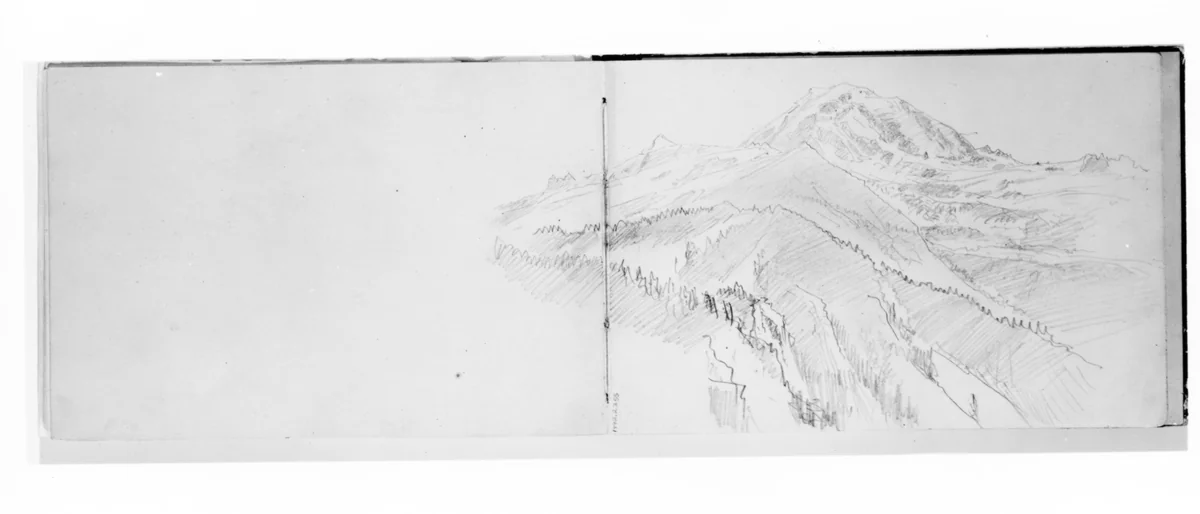 Hills (from Sketchbook X) by William Trost Richards, artwork, 1885