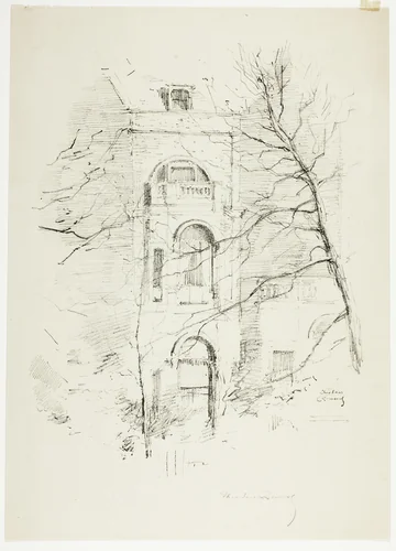Winter, A House in Green Park by Theodore Roussel, print, 1890-1894