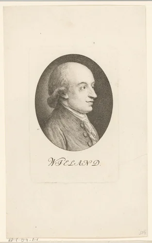 Portret van Ernst Carl Wieland by Heinrich Pfenninger, print, 1759-1815