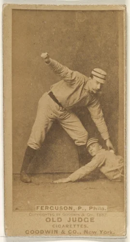 Charles J. "Charlie" Ferguson, Pitcher, Philadelphia, from the Old Judge series (N172) for Old Judge Cigarettes by Goodwin & Company, photograph, 1887