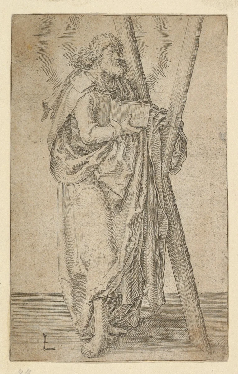 St. Andrew by Lucas van Leyden, print, 1505-1515