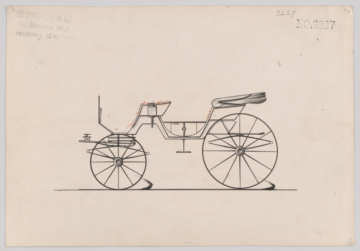 Cabriolet #3227 by Brewster & Co., drawing, 1876