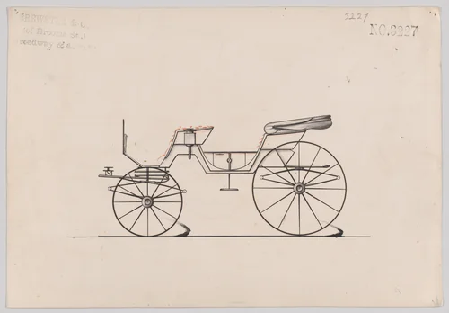 Cabriolet #3227 by Brewster & Co., drawing, 1876
