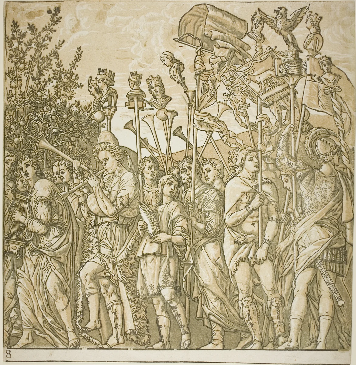 Triumph of Caesar by Andrea Andreani, print, 1599