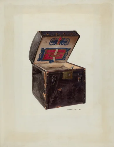 Stage Coach Trunk by J. Howard Iams, index of american design, 1939