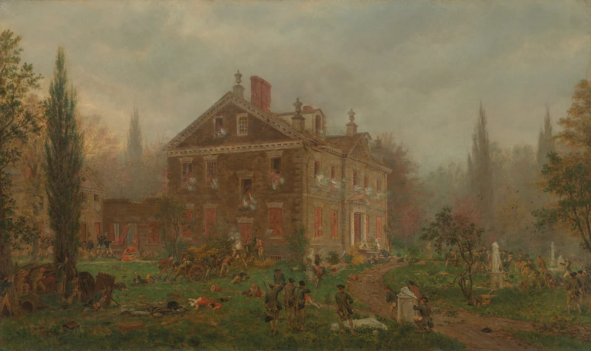 The Attack on Chew's House during the Battle of Germantown, 1777 by Edward Lamson Henry, painting, 1878