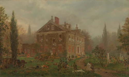 The Attack on Chew's House during the Battle of Germantown, 1777 by Edward Lamson Henry, painting, 1878