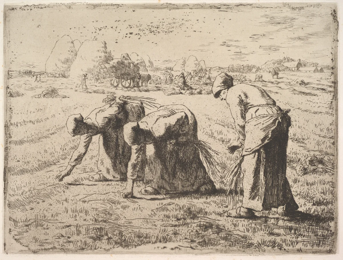 The Gleaners by Jean-François Millet, print, 1850-1861