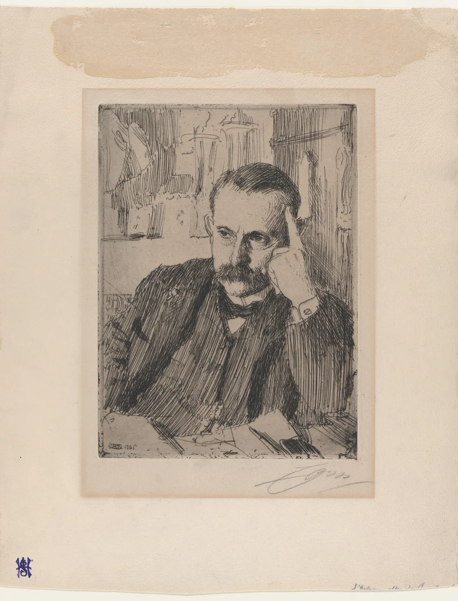 Paul Henri Benjamin d'Estournelles de Constant by Anders Zorn, print, 1906