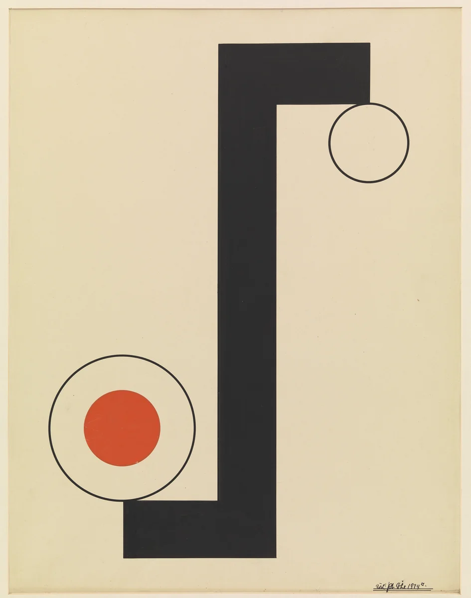 Construction by Karl-Peter Röhl, drawing, 1924