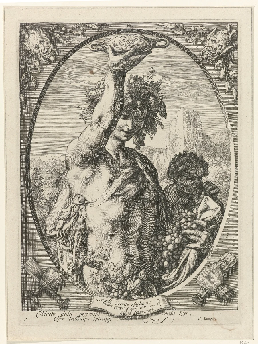 Bacchus by Unknown, print, 1575-1607