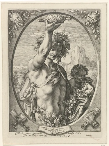 Bacchus by Unknown, print, 1575-1607