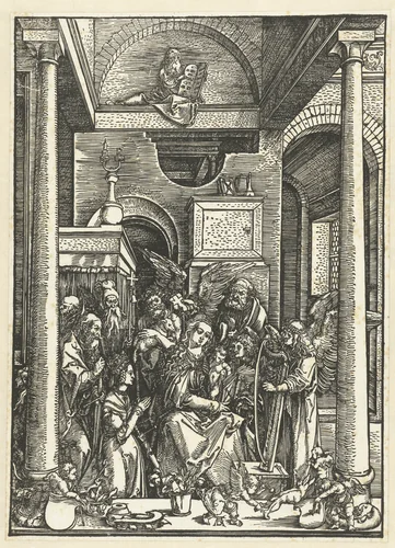 Verheerlijking van Maria by Unknown, print, 1500-1504