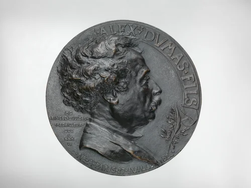 Alexandre Dumas fils (1824–1895) by Jean Désiré Ringel d'Illzach, metalwork, 1886