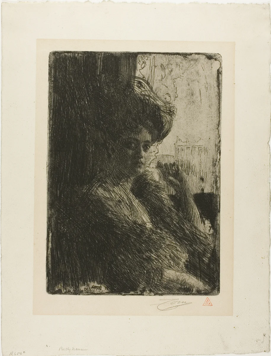 Betty Nansen by Anders Zorn, print, 1905