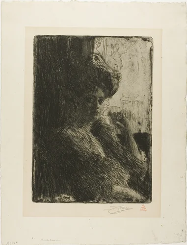 Betty Nansen by Anders Zorn, print, 1905