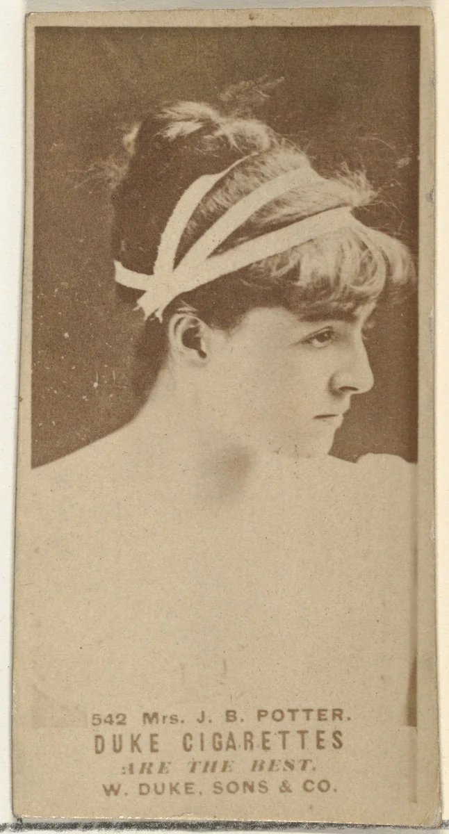 Card Number 542, Mrs. James Brown Potter, from the Actors and Actresses series (N145-7) issued by Duke Sons & Co. to promote Duke Cigarettes by W. Duke, Sons & Co., photograph, 1880-1889