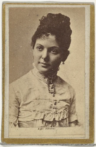 Effie Ellster, from the Actresses and Celebrities series (N60, Type 2) promoting Little Beauties Cigarettes for Allen & Ginter brand tobacco products by Allen & Ginter, photograph, 1887