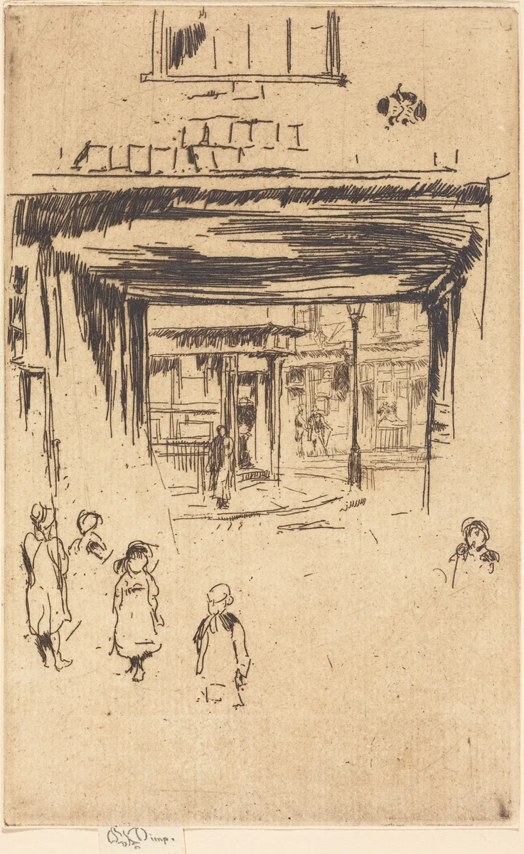 Drury Lane by James McNeill Whistler, print, 1880-1881