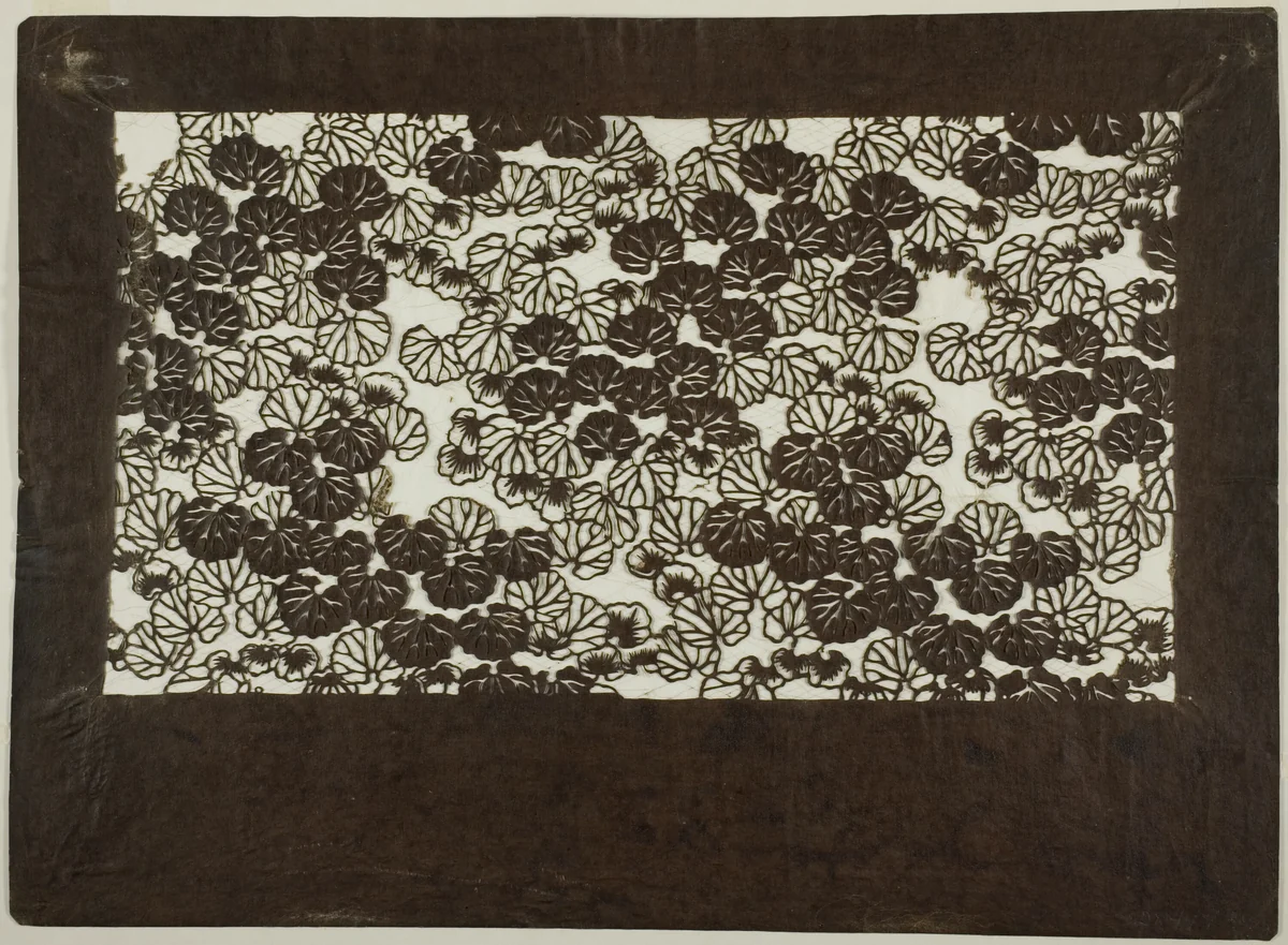 Stencil with Design of Mallows by Japan, print, 1850-1899