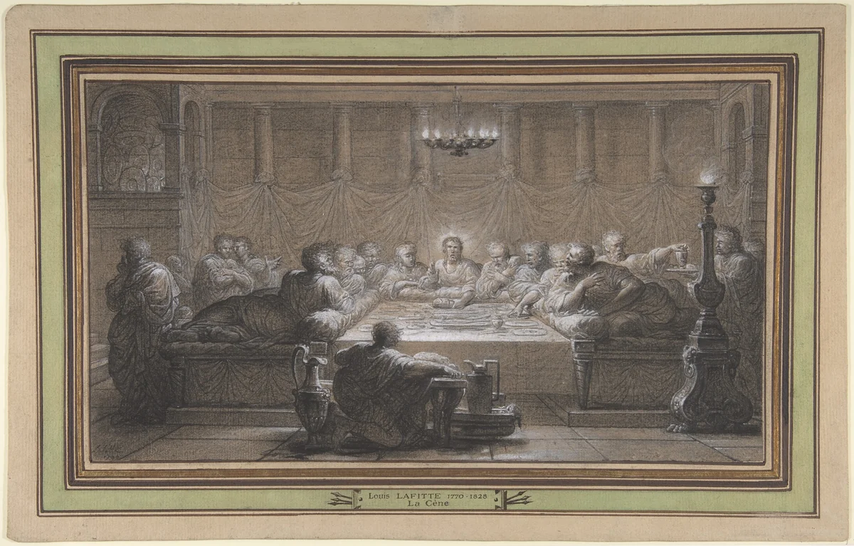 The Last Supper by Louis Lafitte, drawing, 1790