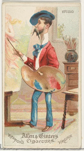 Studio, from World's Dudes series (N31) for Allen & Ginter Cigarettes by Allen & Ginter, print, 1888