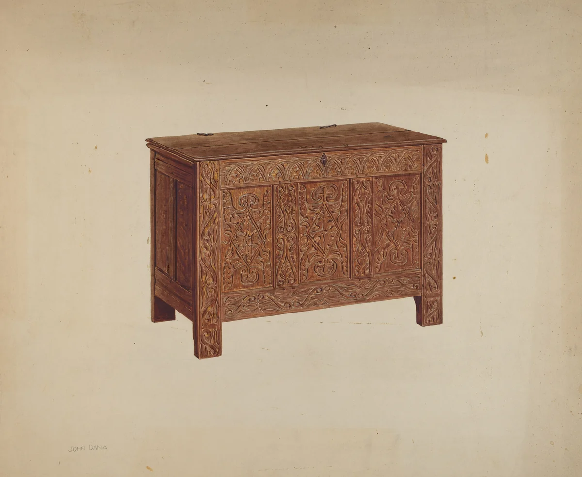 Chest by John Dana, index of american design, 1938