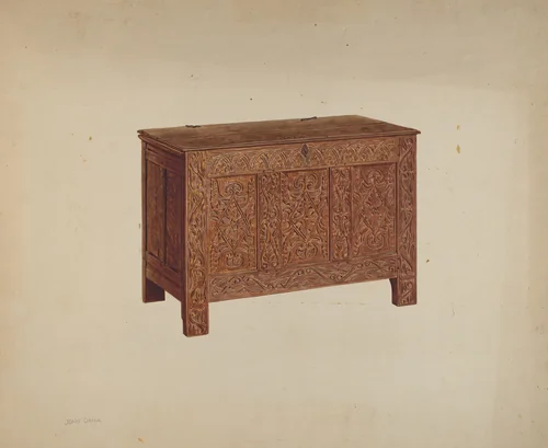 Chest by John Dana, index of american design, 1938