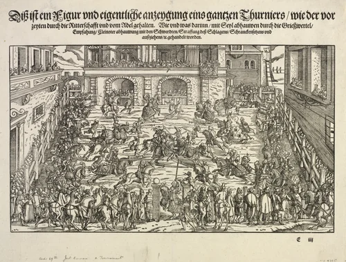 A Tournament by Josse Amman, print, 1565