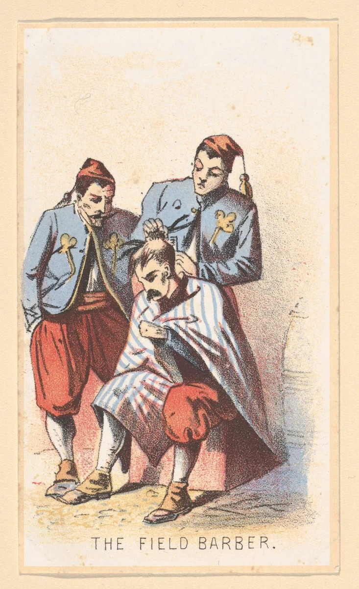 Life in Camp, Part 2: The Field Barber by Winslow Homer, print, 1864