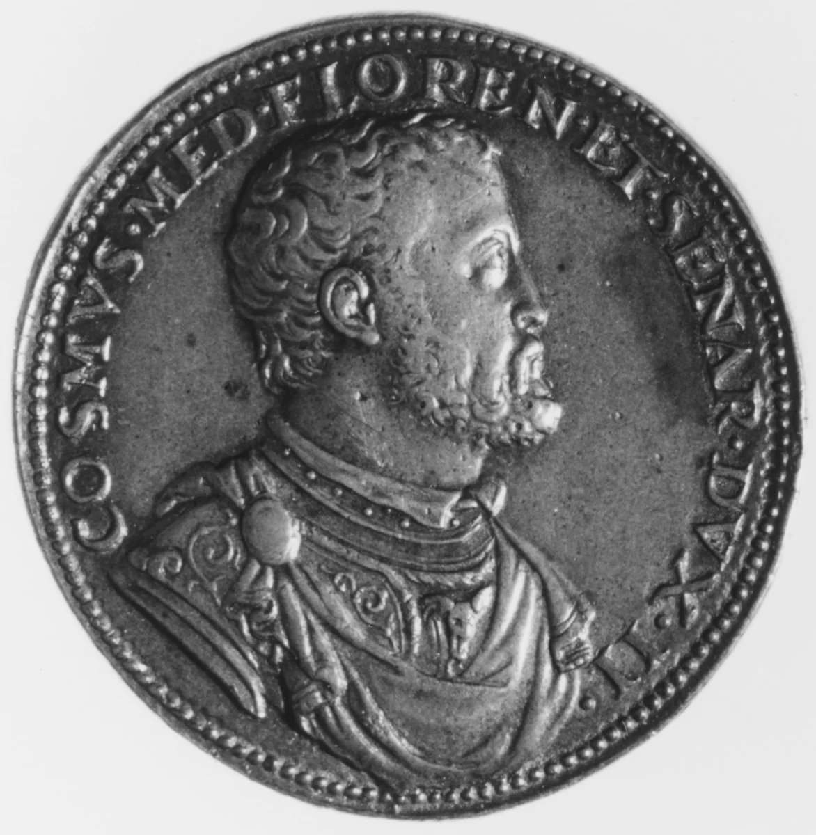 Cosimo I de' Medici, Duke of Florence and Siena by Pietro Paolo Galeotti, metalwork, 1557-1569