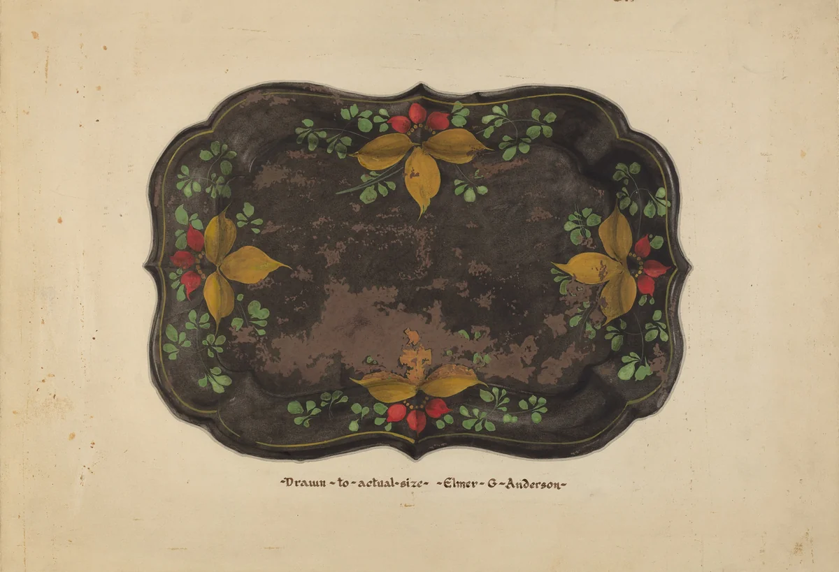 Fruit Tray by Elmer G. Anderson, index of american design, 1937