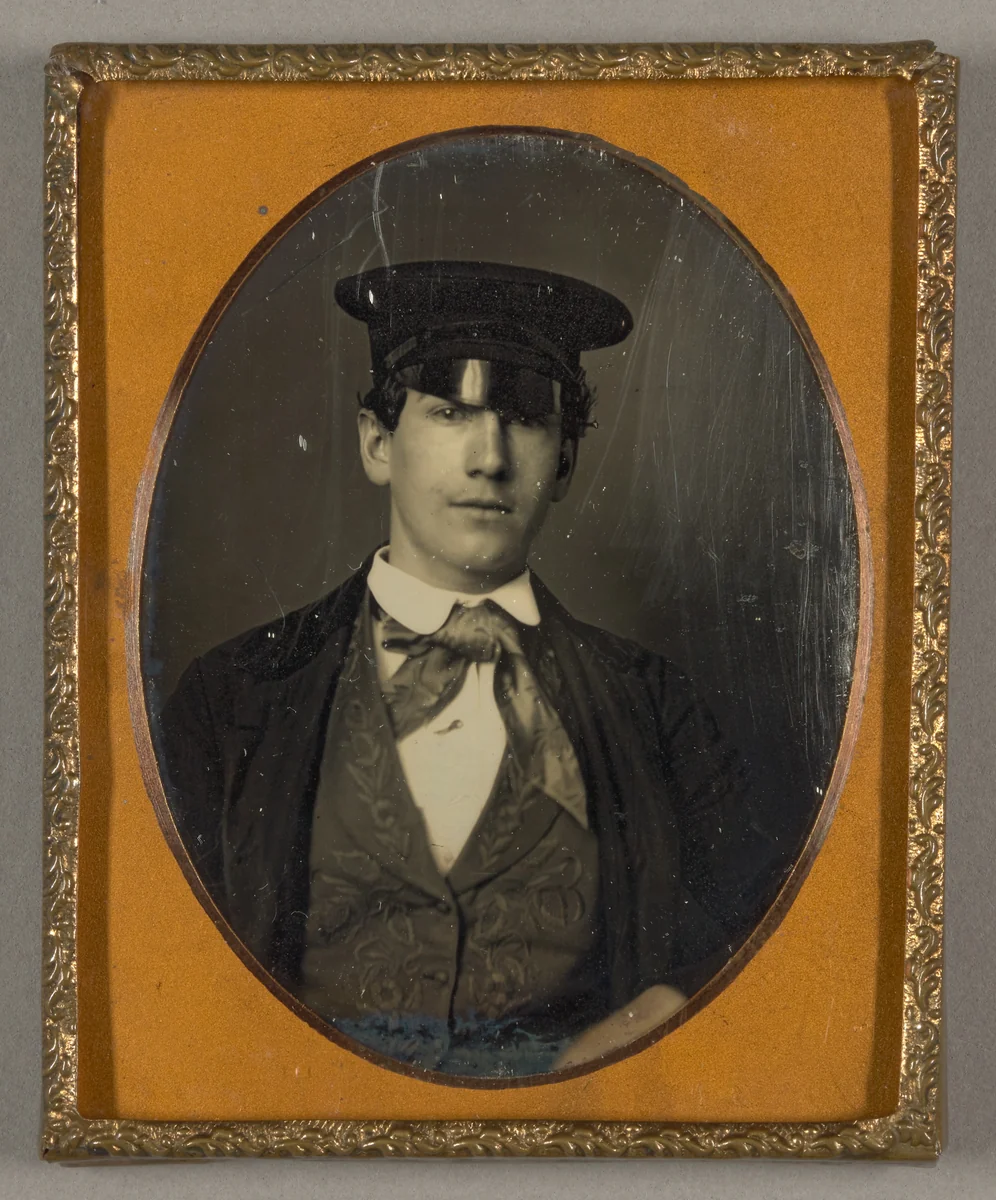 Untitled (Young Man with Hat) by Artist Unknown, photograph, 1839-1860