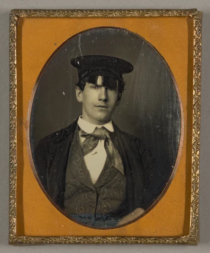 Untitled (Young Man with Hat) by Artist Unknown, photograph, 1839-1860
