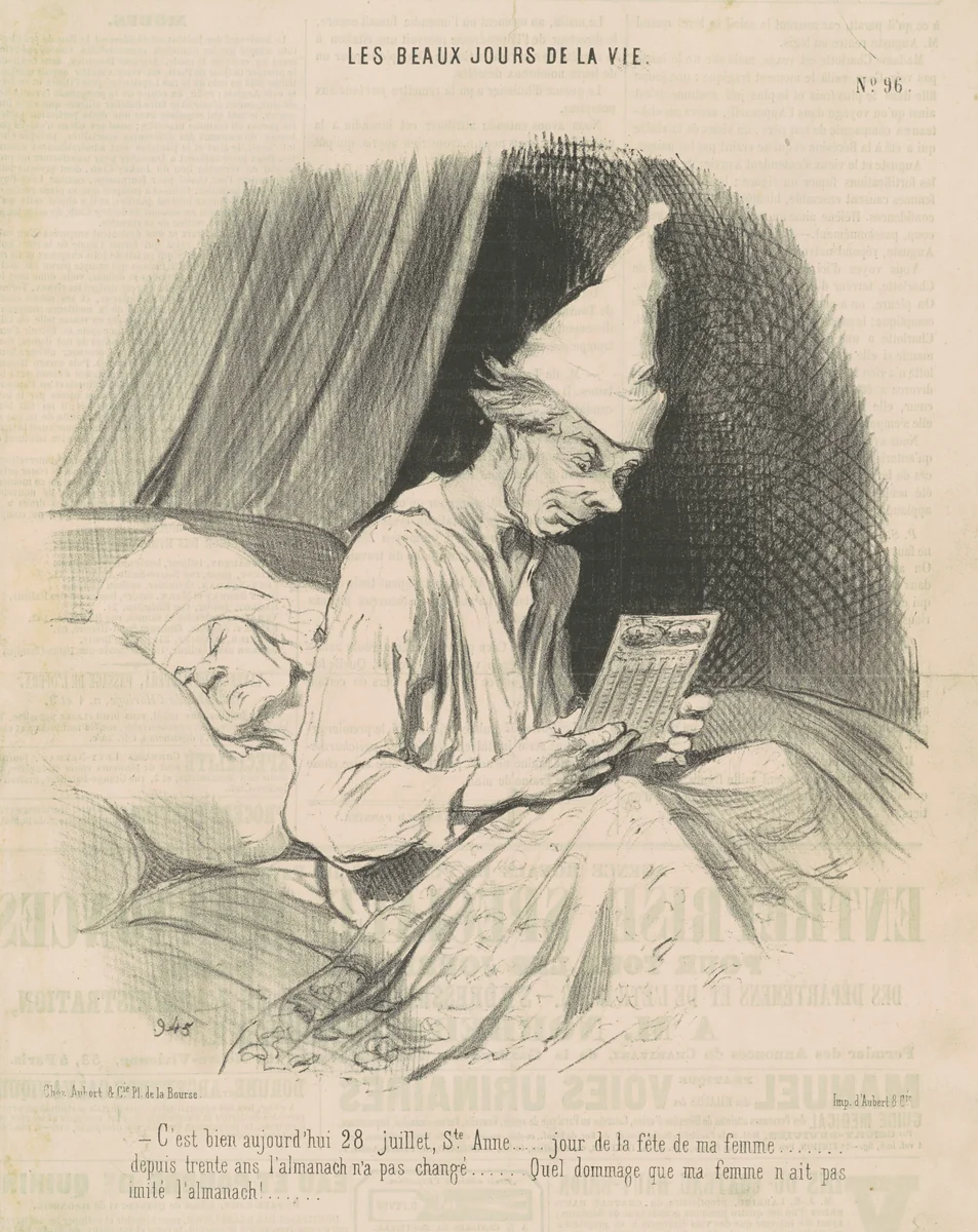 C'est bien aujourd'hui 28 Juillet ... by Honoré Daumier, print, 1846