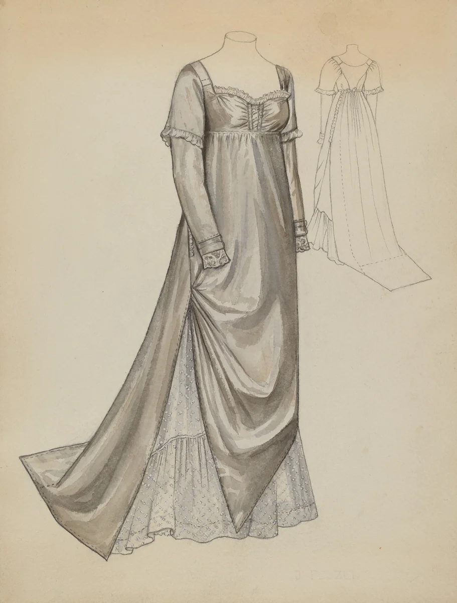 Quaker Dress by Jean Peszel, index of american design, 1936