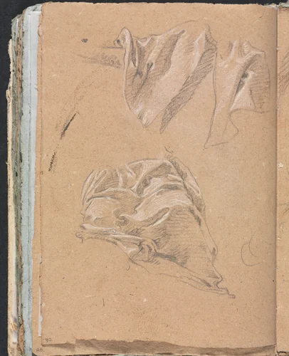 Verona Sketchbook: Drapery studies (page 90) by Francesco Lorenzi, book, 1760