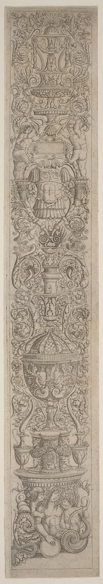 Nereid Ridden by Two Children by Giovanni Pietro Birago, print, 1505-1515