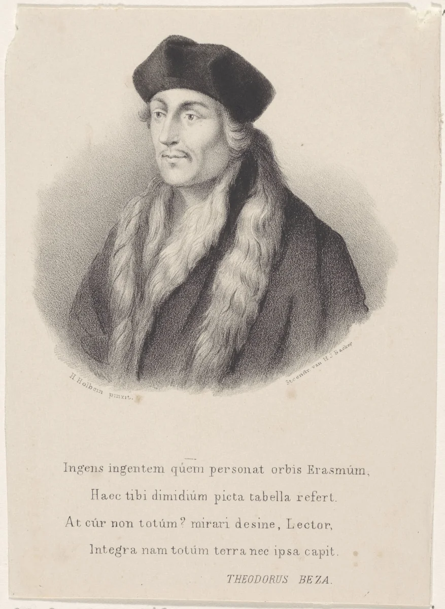 Portret van Desiderius Erasmus by anonymous, print, 1822-1845