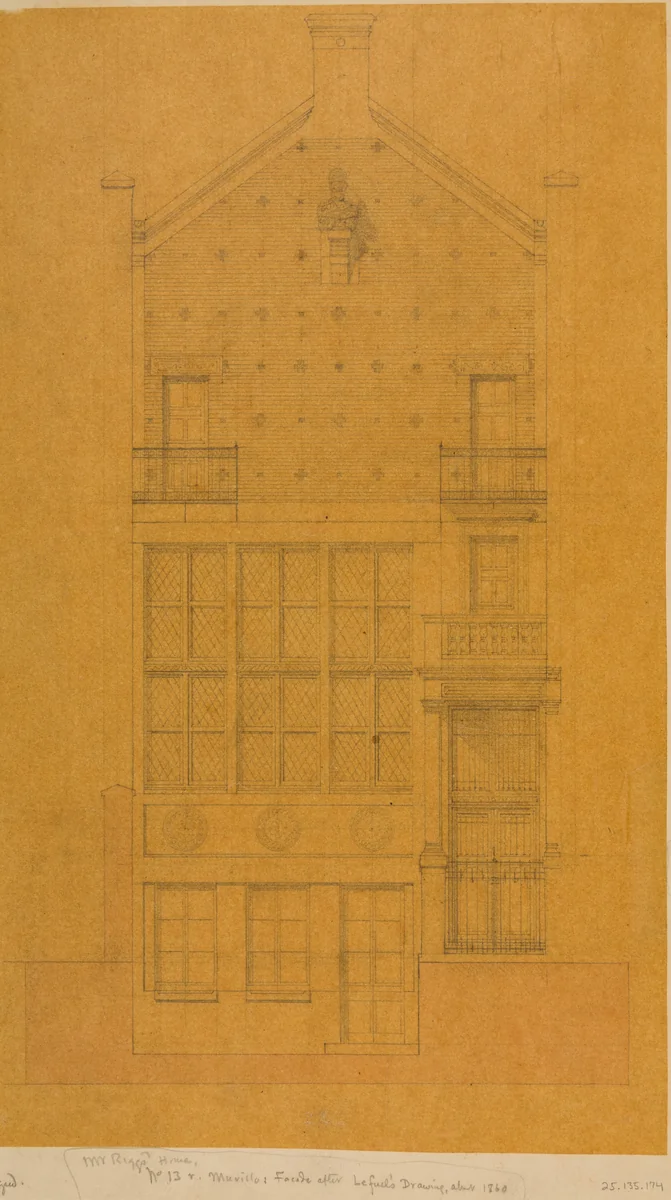 Architectural Drawing of the Exterior of the Comte de Nieuwerkerke's House by Hector-Martin Lefuel, drawing, 1845-1895