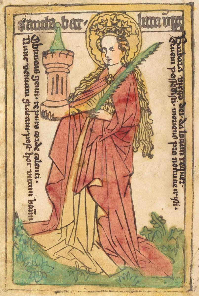 Saint Barbara by German 15th Century, print, 1440-1460