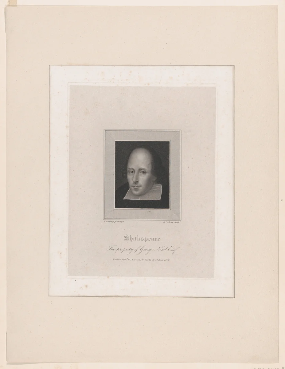 William Shakespeare by John Cochran, print, 1827