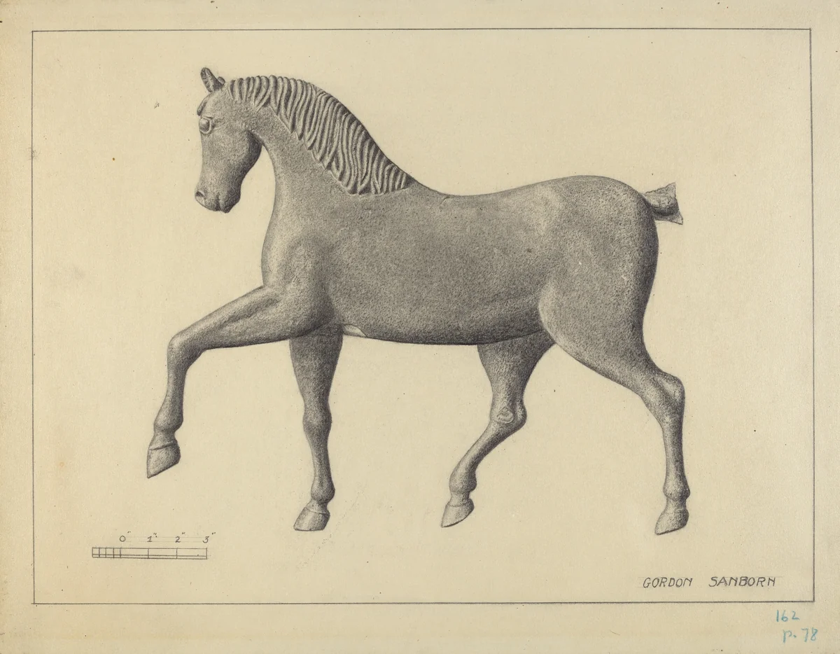 Horse Weather Vane by Gordon Sanborn, index of american design, 1937