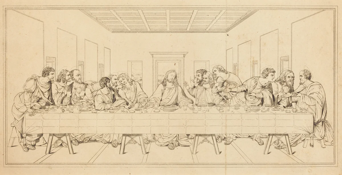 The Last Supper by Leonardo da Vinci, print, 1800-1899