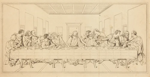 The Last Supper by Leonardo da Vinci, print, 1800-1899