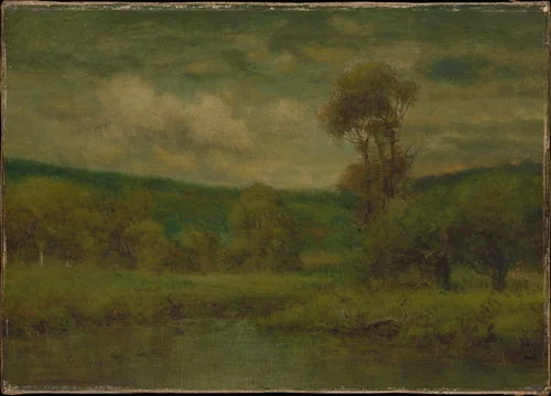 Landscape by George Inness, artwork, 1884-1889