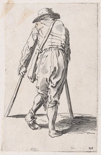 Reverse Copy of La Borgnesse (The One-Eyed Woman), from Les Gueux suite appelée aussi Les Mendiants, Les Baroni, ou Les Barons (The Beggars, also called The Barons) by anonymous, print, 1625-1700